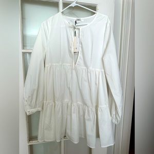 Glamorous white tiered dress size large